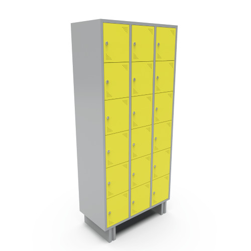 Heavy-duty locker with lockable doors for industrial storage solutions