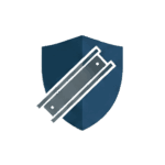 High-quality metal construction icon - durable steel storage systems