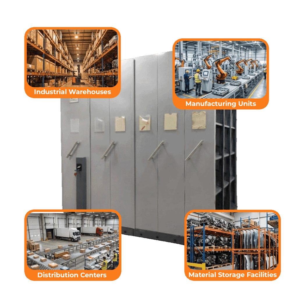 push pull compactor storage system application areas — offices, schools, hospitals and small warehouses India